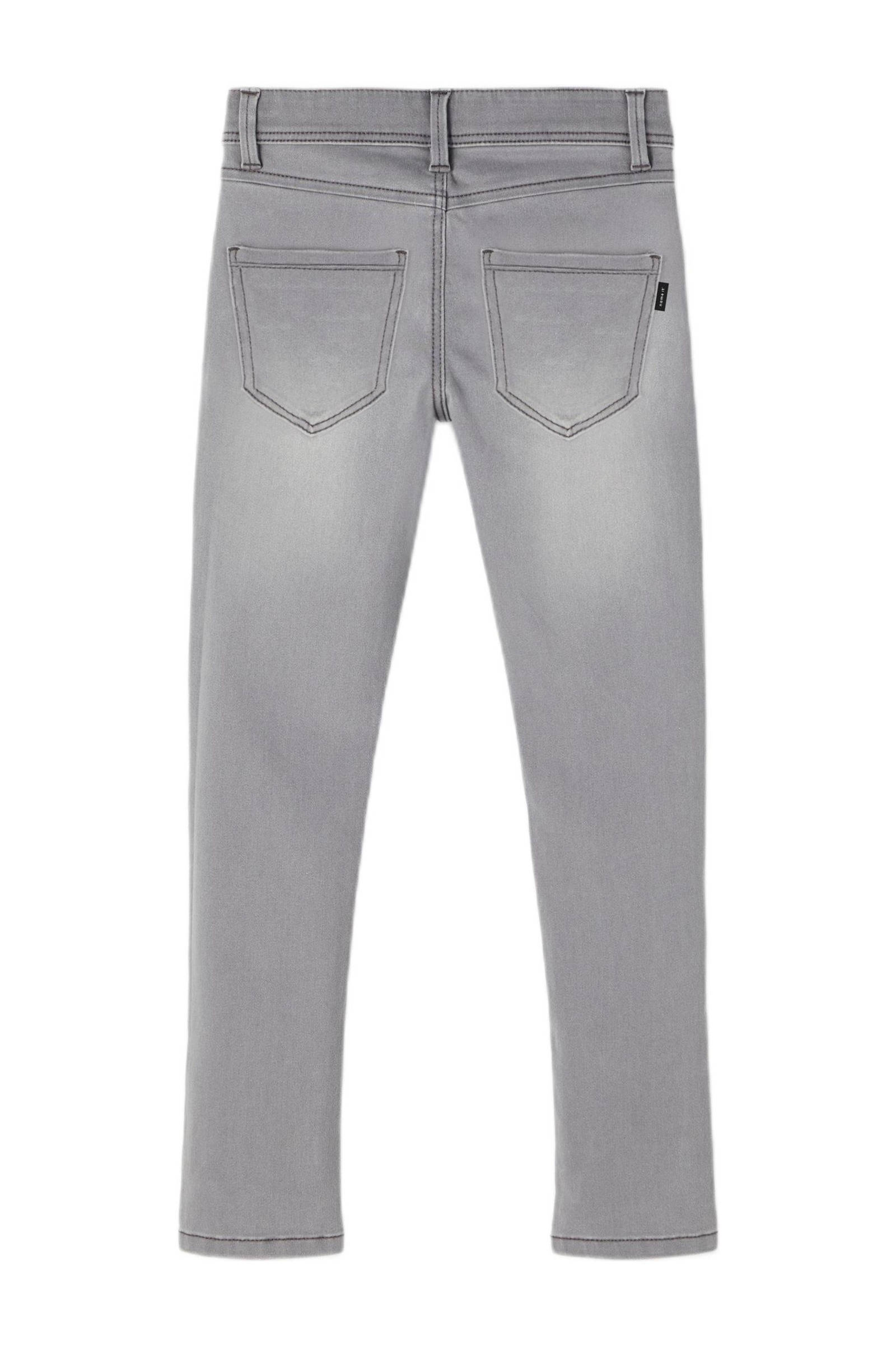 NAME IT slim fit jeans NKMSILAS grijs