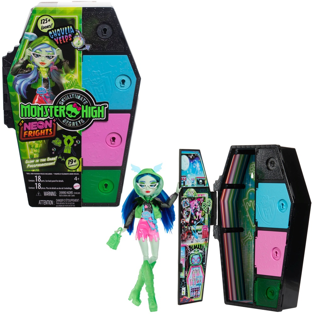 Monster High Skulltimate Secrets Neon Frights Ghoulia Yelps Puppen-Modeset