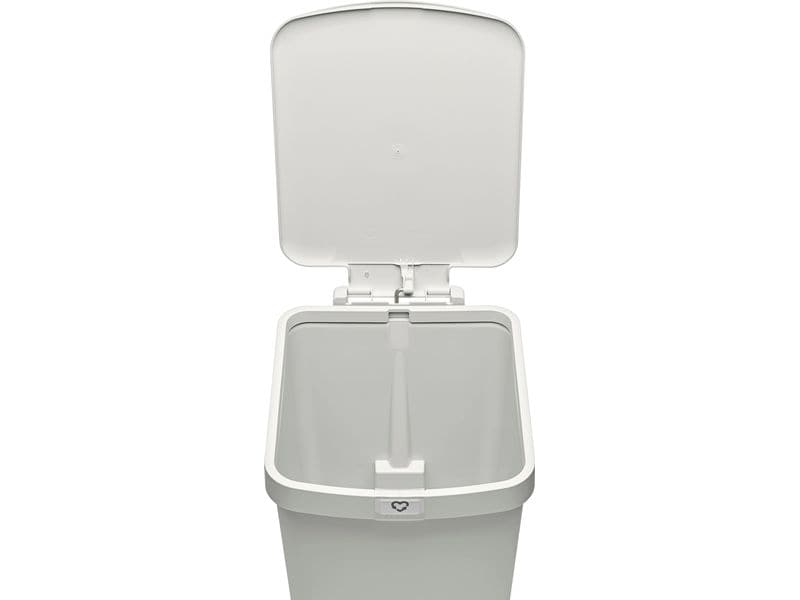 Brabantia Recyclingbehälter StepUp 25 l, Hellgrau Treteimer für Recyclingmaterialien
