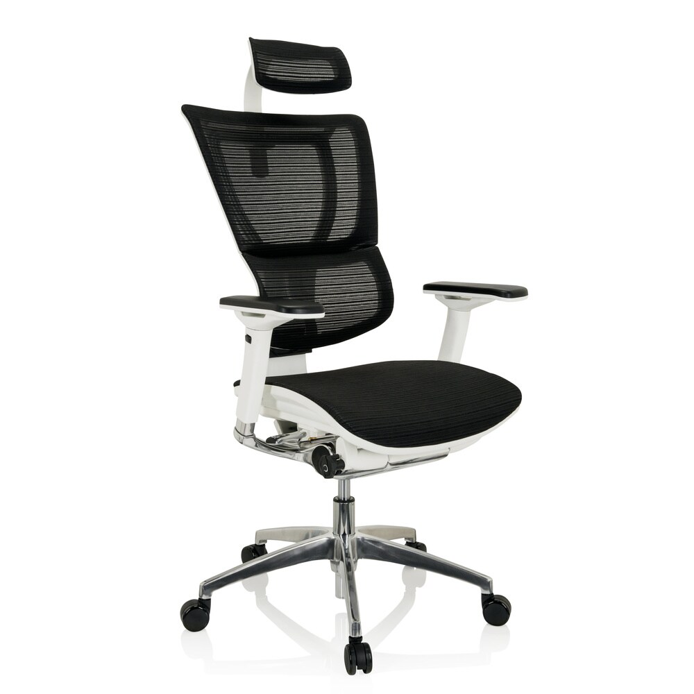 Luxus Chefsessel ERGOHUMAN SLIM Netzstoff mit Armlehnen (höhenverstellbar) hjh OFFICE