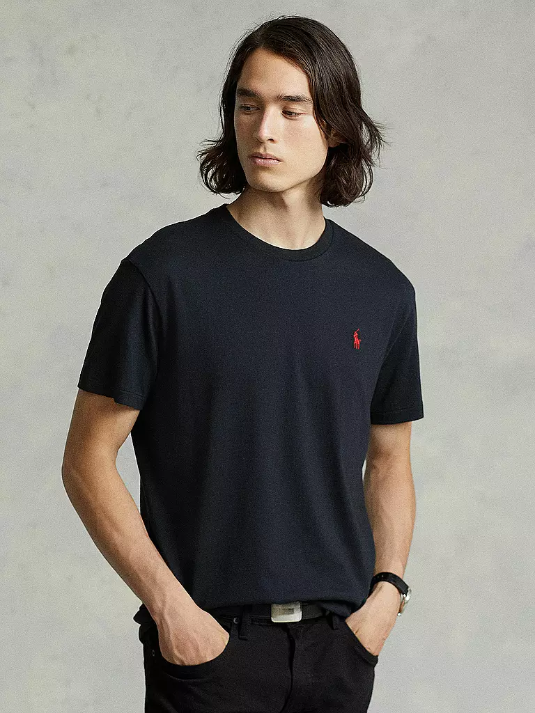 POLO RALPH LAUREN T-Shirt Custom-Slim-Fit schwarz