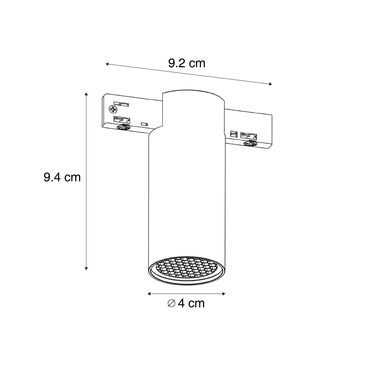 Moderne spot donker brons voor railsysteem 1-fase GU10 35mm - Slimline Nubee Honey