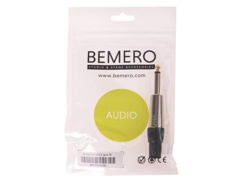 Bemero Stecker BC2001NI-M 6.3 mm Mono Klinkenstecker Nickel Hochwertiger und robuster Bemero XLR-Stecker