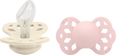 BIBS Infinity Smokk 2-pack Str. 2 Anatomical, Ivory/Blossom
