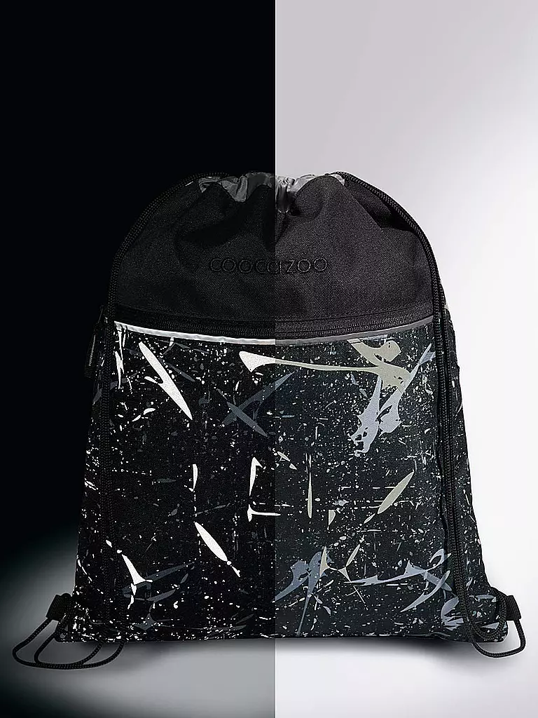 COOCAZOO Turnbeutel REFLECTIVE SPLASH schwarz