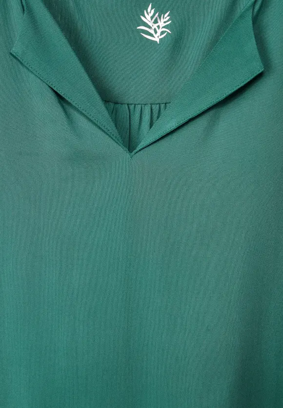 Blusentop in Viskose - lagoon green