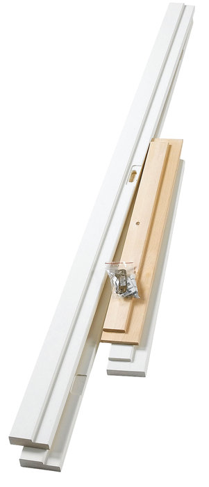Karmsæt hvid dobbelt 130 mm, 2 x 72,5 cm