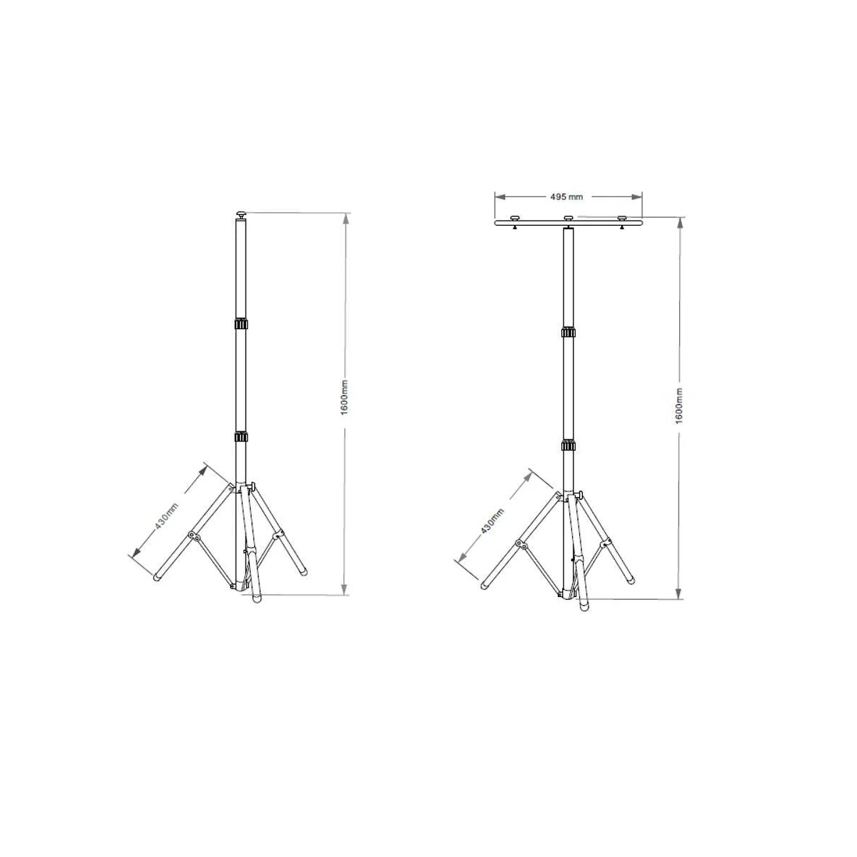 Forever Light LED-arbeidslys 2x50W 4500K med stativ