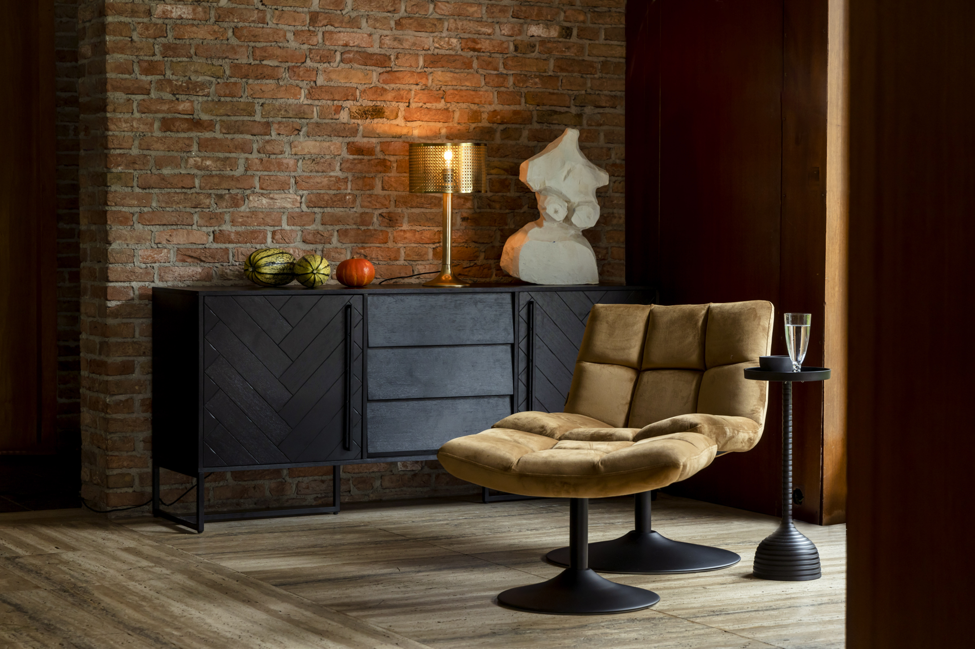 Fauteuil Bar Velvet oud roze