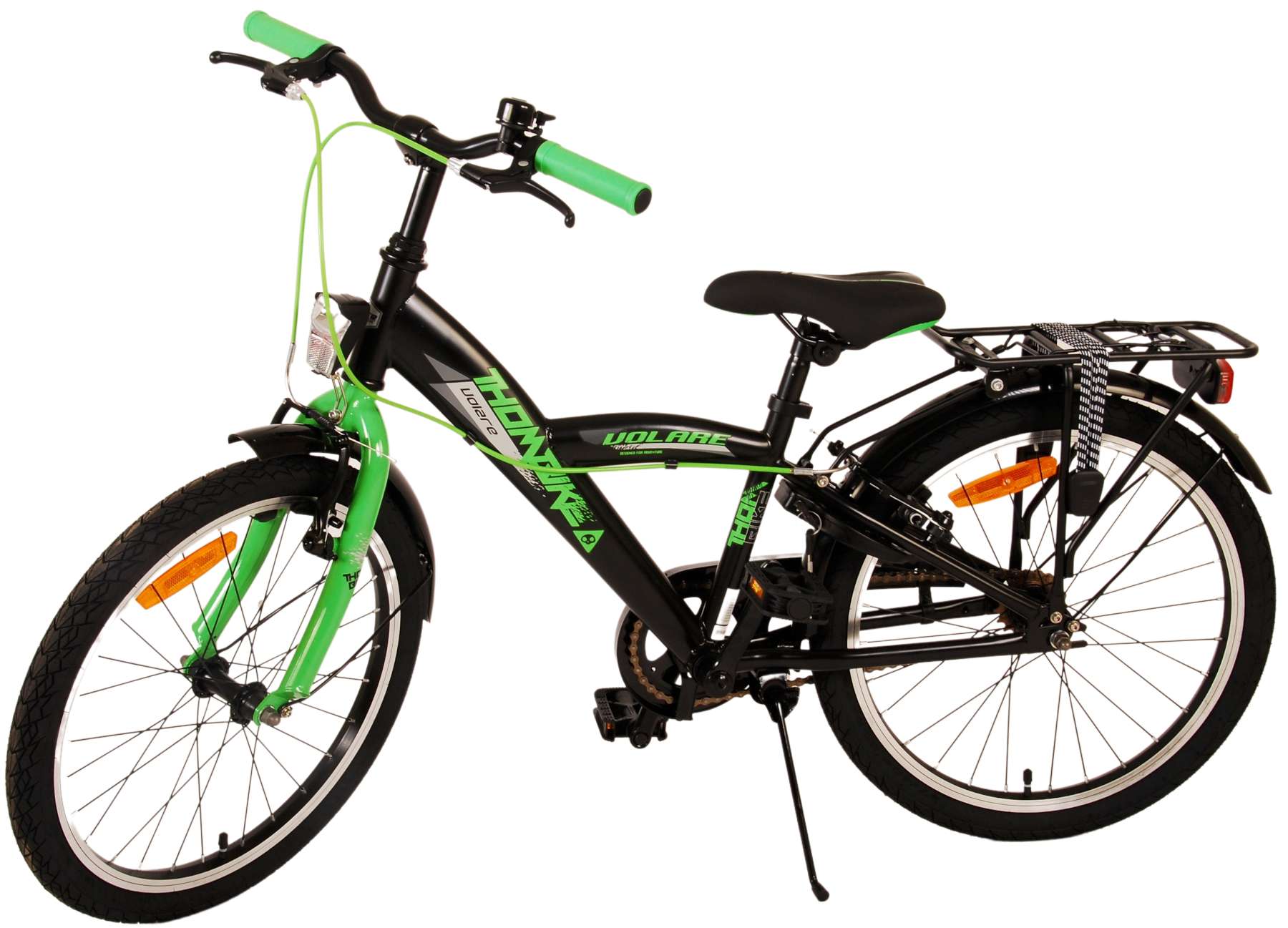TPFSports Thombike Kinderfahrrad - Jungen - 20 Zoll - Rücktritt + Handbremsen - Schwarz/Grün