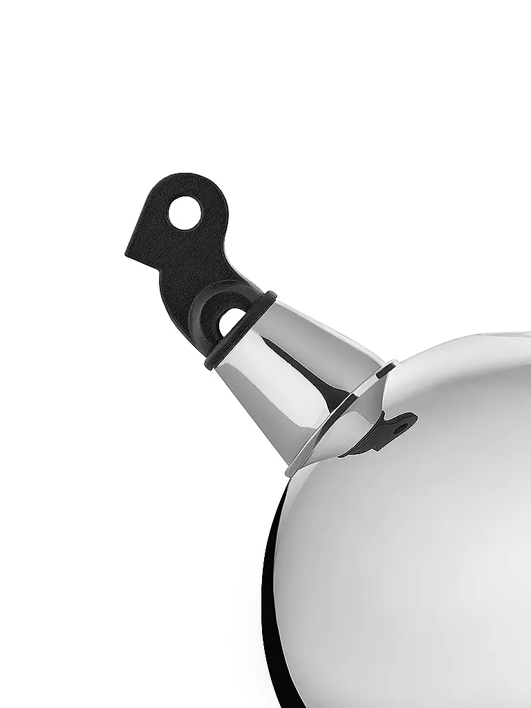 ALESSI Wasserkessel Bulbul 2,5l Edelstahl / Schwarz silber