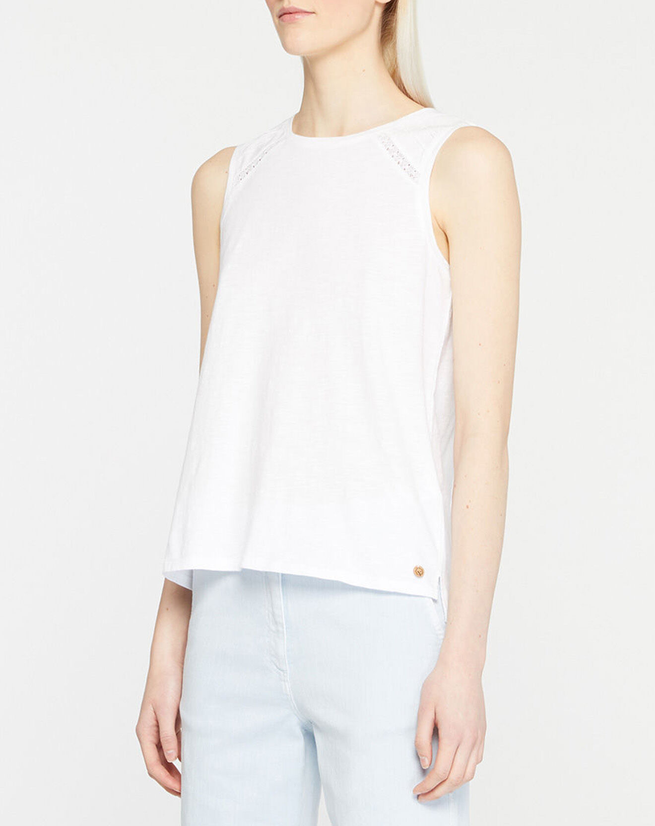 Yerse Top 100% Coton Bio Laurie blanc