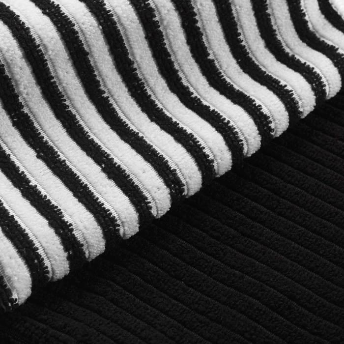 3 TORCHONS 40X40 CM MICROFIBRE CUISTOT NOIR 2 UNIS 1 RAYE