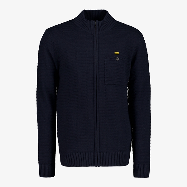 Unsigned gebreide heren vest donkerblauw
