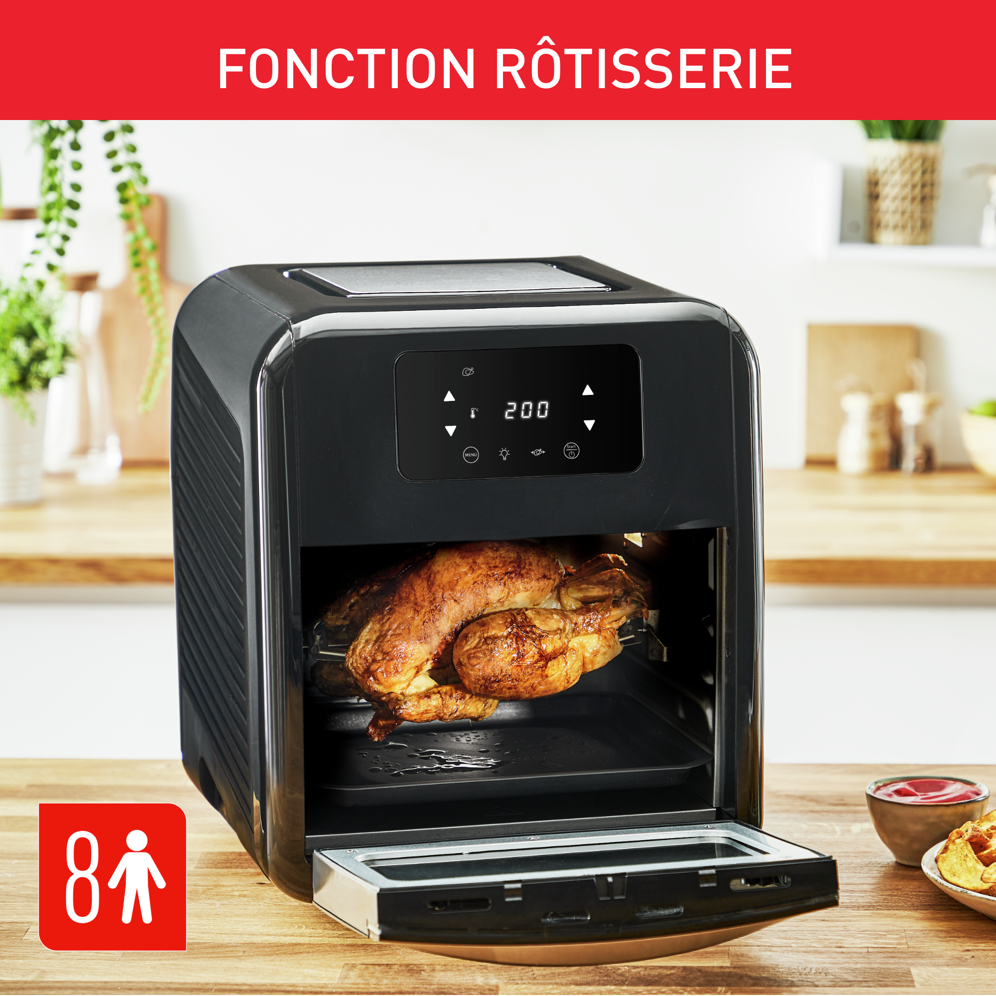 Easy Fry multifonction 9-en-1 et Grill, Friteuse sans huile, 11 L,  8 programmes, Air Fryer