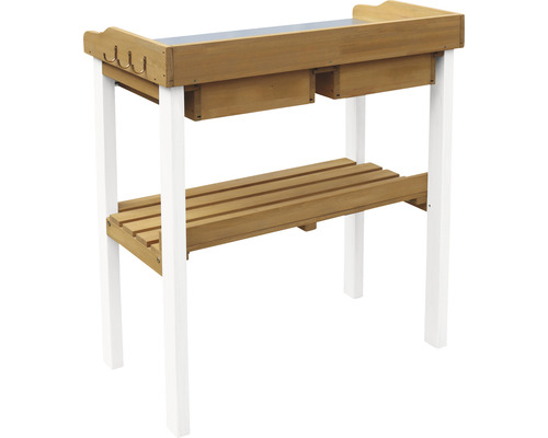 Axi plantentafel met 2 lades, bruin en wit