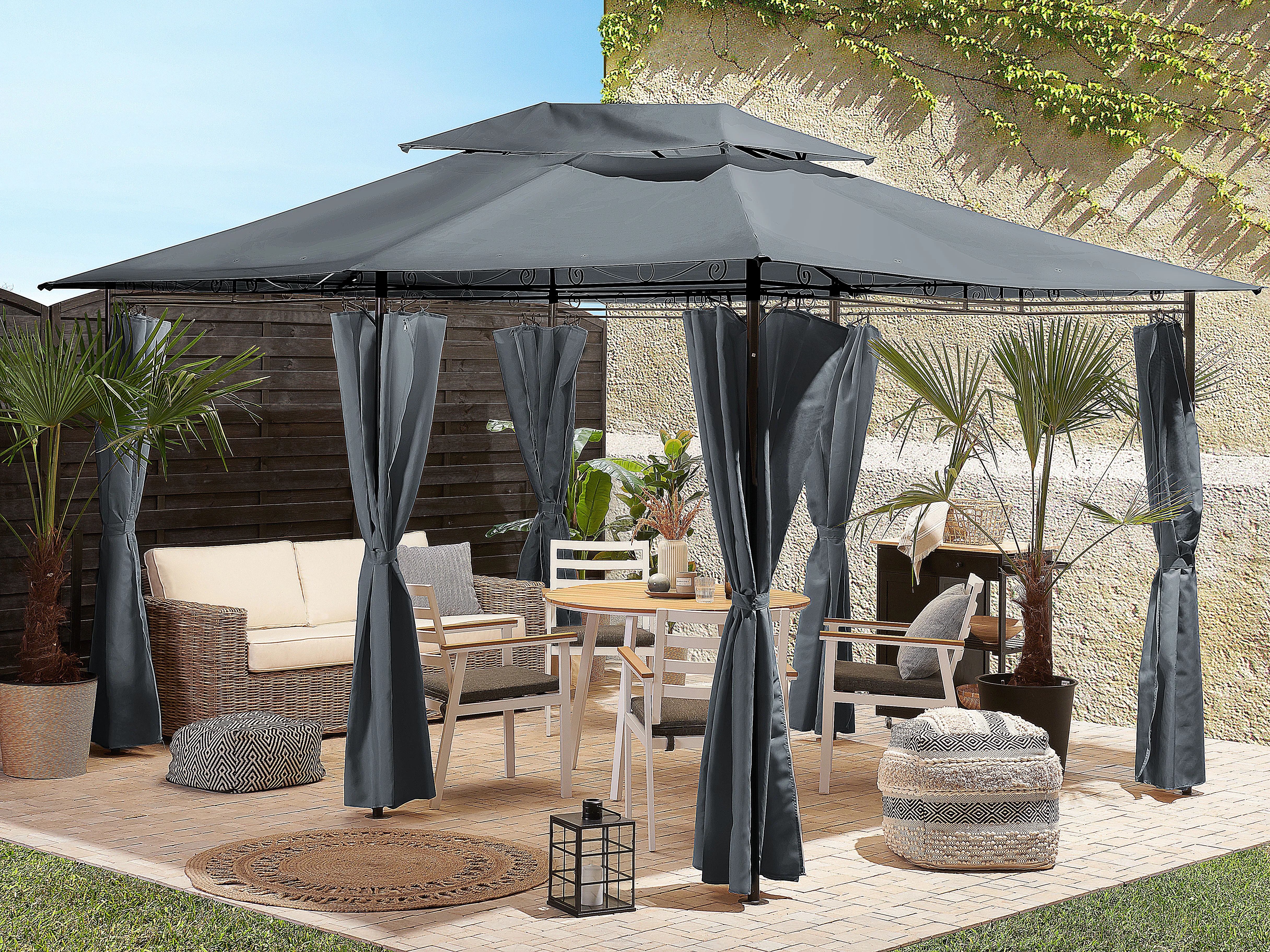 Paviljoen COLOS Metaal 400 cm 300 cm Grafietgrijs