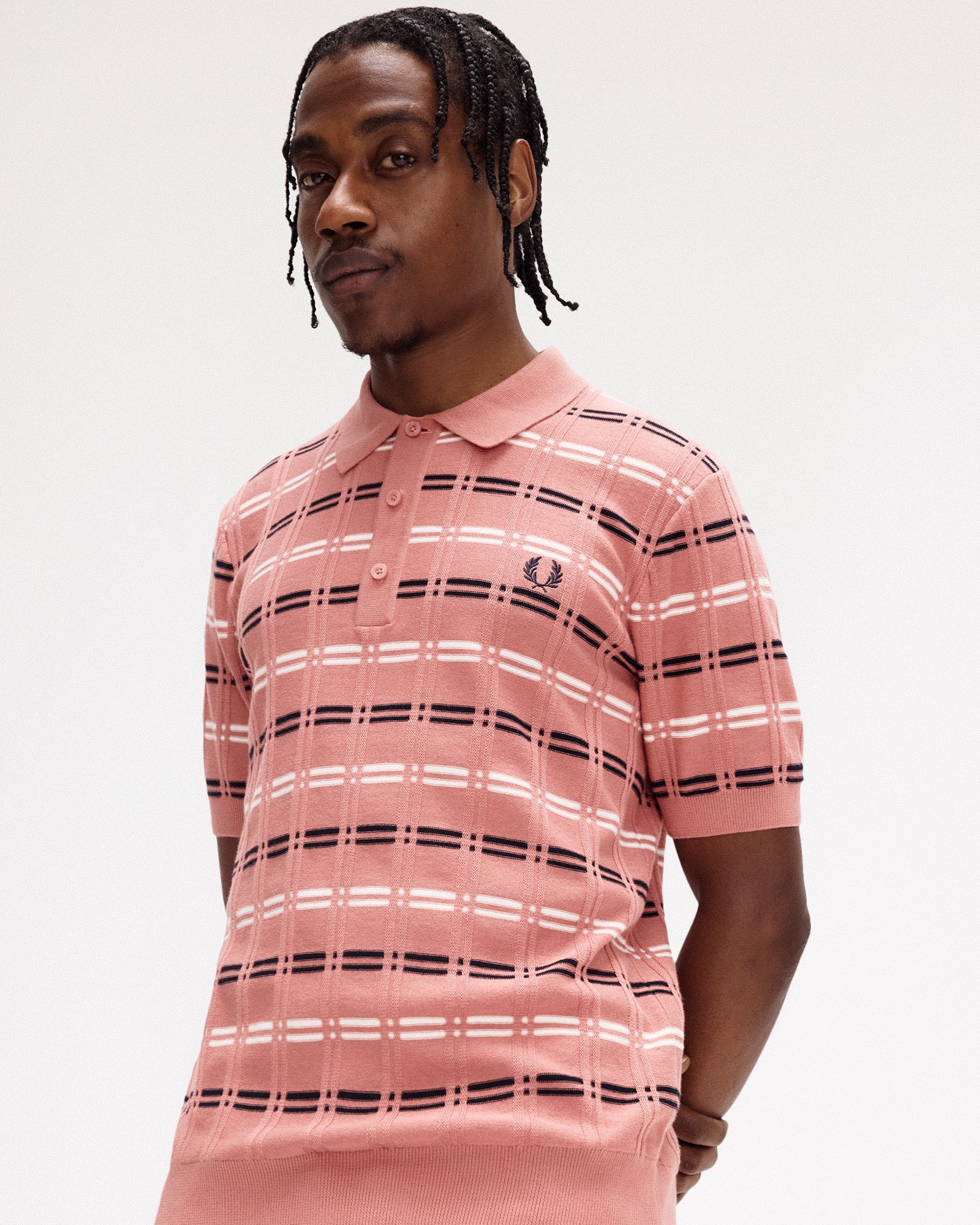 Fred Perry<br>Striped Rib Knitted Shirt