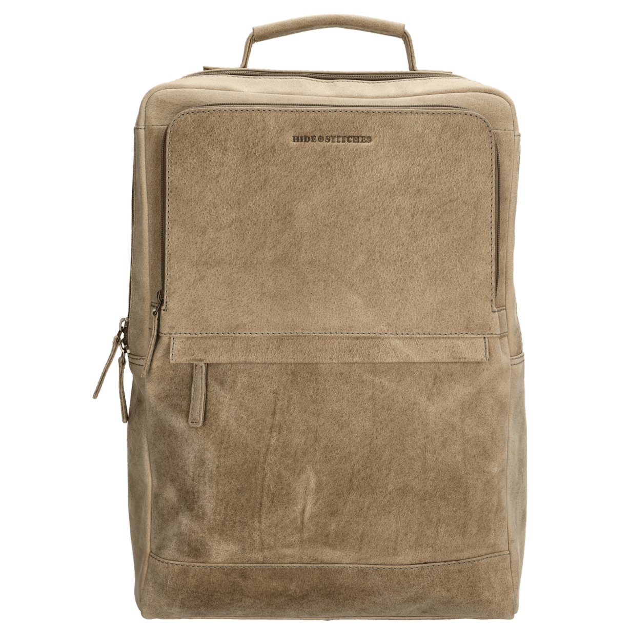 Hide & Stitches Idaho Rugzak Vierkant 15,6 inch Donkerzand