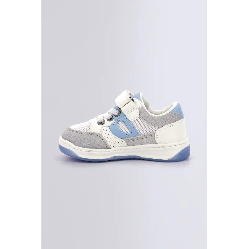 KIKOUAK BLANC BLEU BASKETS BASSES Synthétique Mixte