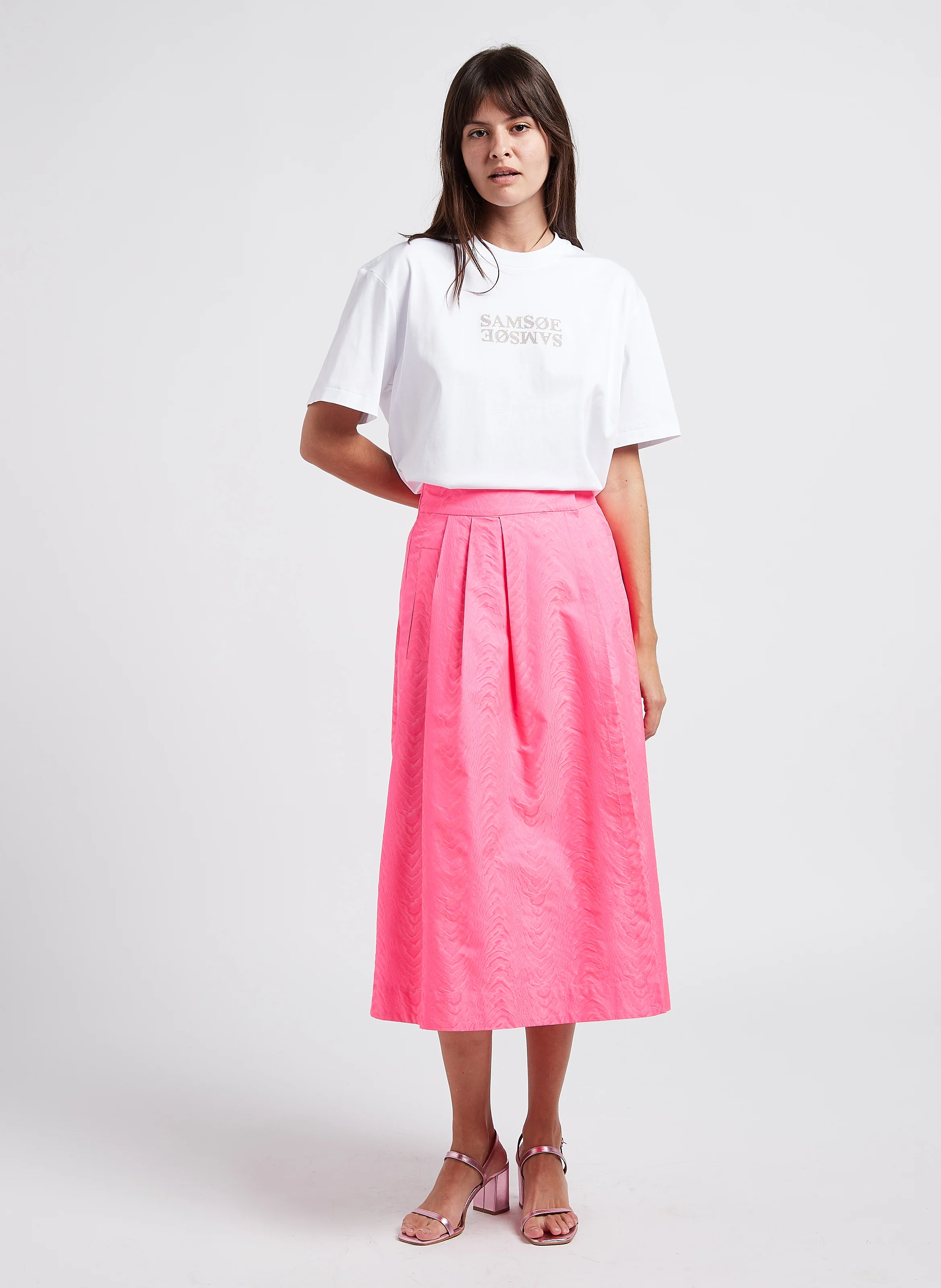 SIENNA - Tee-shirt ample brodé en coton| Blanc