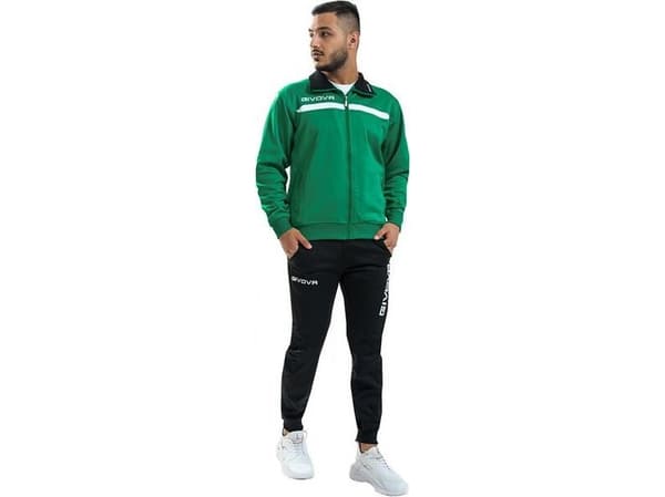 Givova Fotballtreningstreningssett joggebukser Givova Tuta Givova One grønn og svart TT012 1310 S
