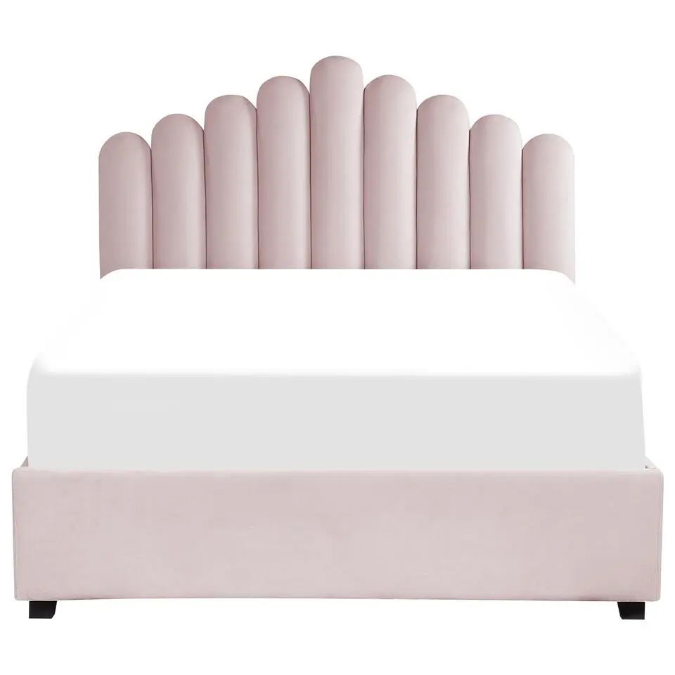 VINCENNES - Bed met opbergruimte - Roze - 140 x 200 cm - Fluweel