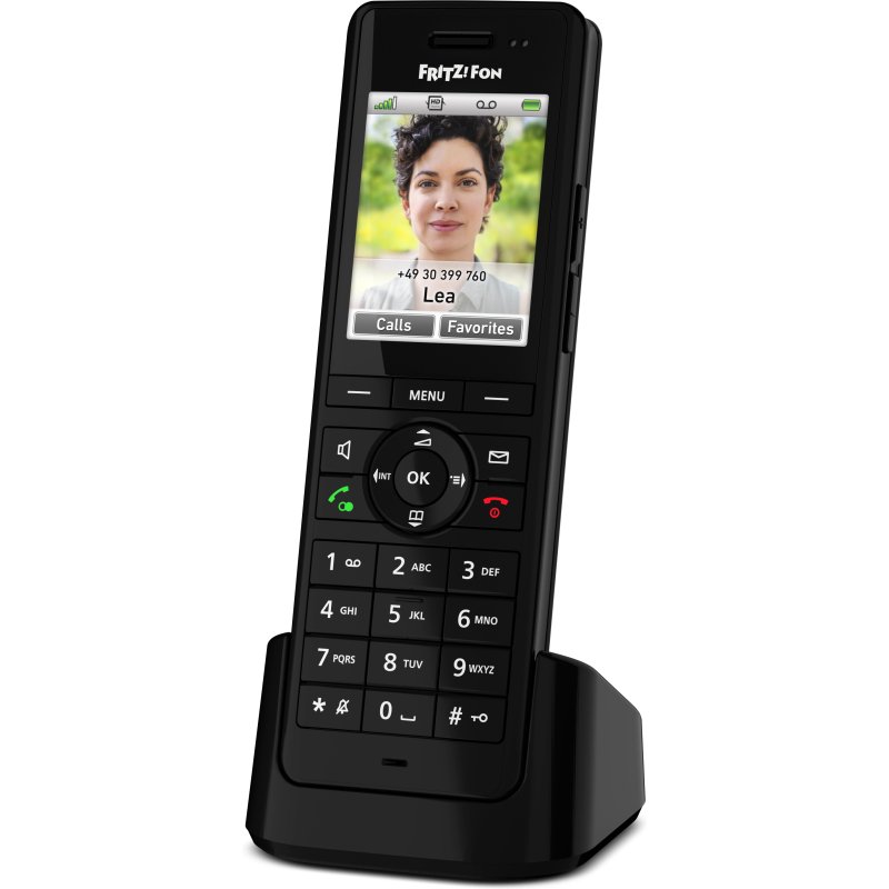 Fon FRITZ! X6 INT Téléphone DECT Identification de l'appelant Noir