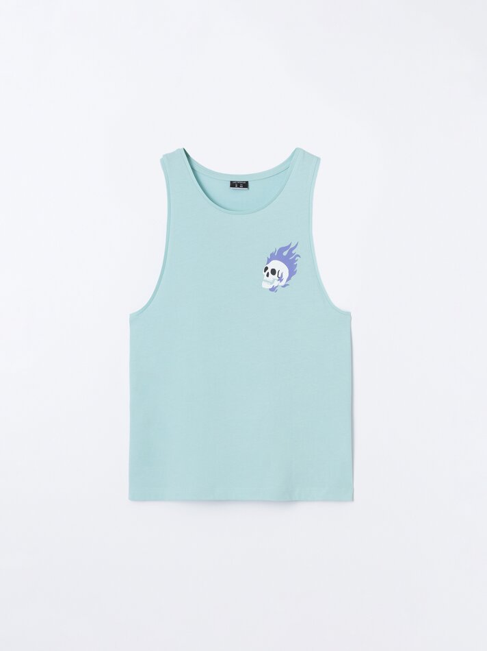 Regata estampada - Turquesa escuro