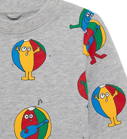 Stella McCartney Kids Sweats?t - Gråmeleret m. Bådebolde