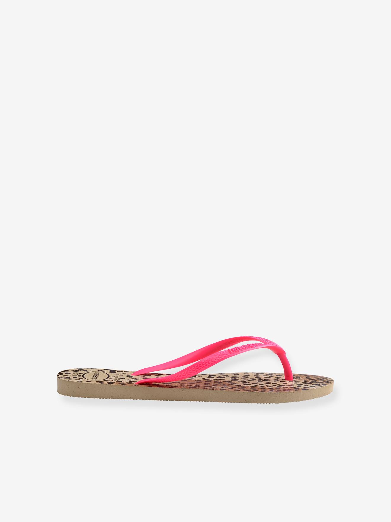 Chinelo infantil HAVAIANAS Slim Animal Sand na cor cinza.