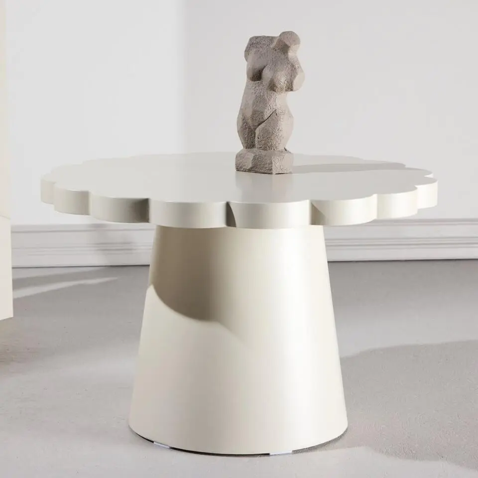 Salontafel Rond - Beige MDF - 70x70x45cm - Krull