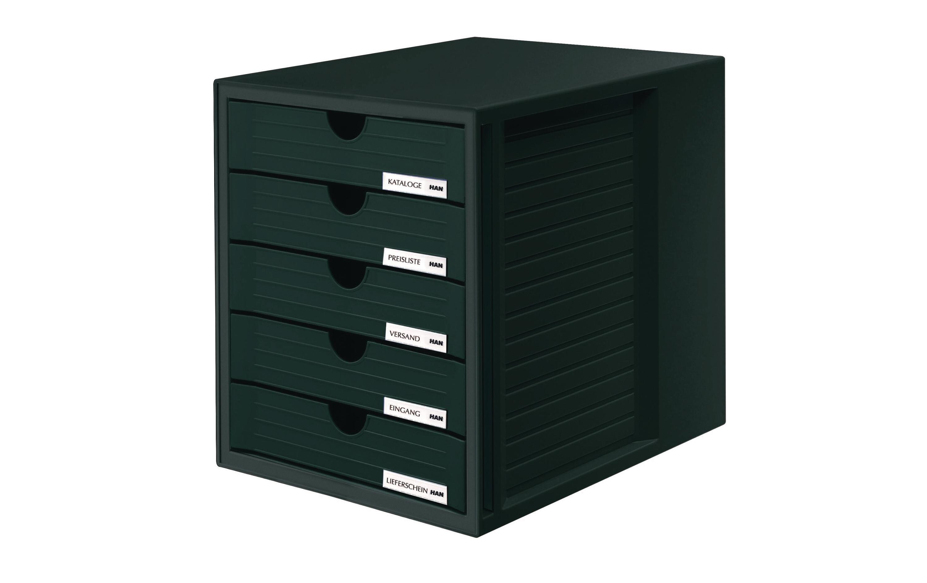 Schubladenbox Systembox A4 SchwarzSchubladenbox