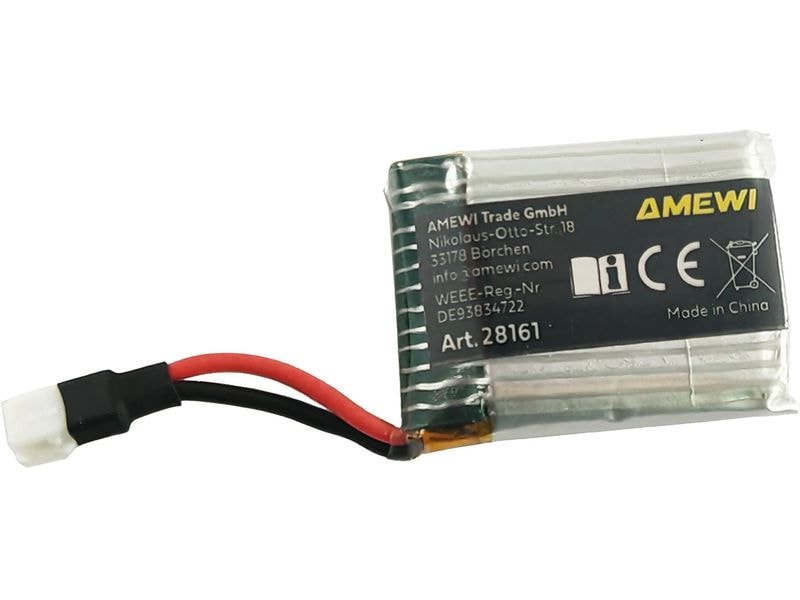 Amewi RC-Akku LiPo 1S 3.7 V 500 mAh 25C JST-Molex Hochleistungsfähiger LiPo Akku für RC-Modelle