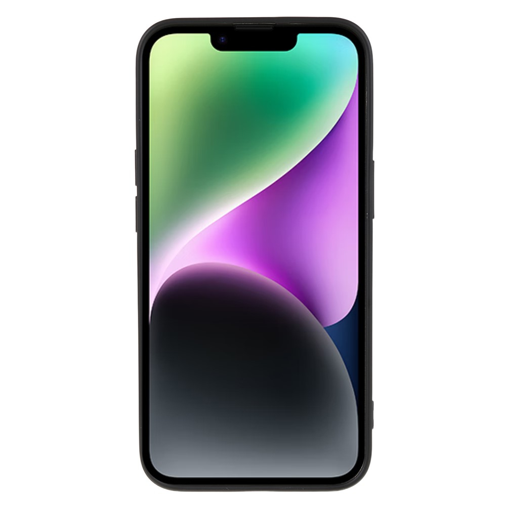 iPhone 15 Gummi Case Hülle mit Kameraschutz - Schwarz (Matt)