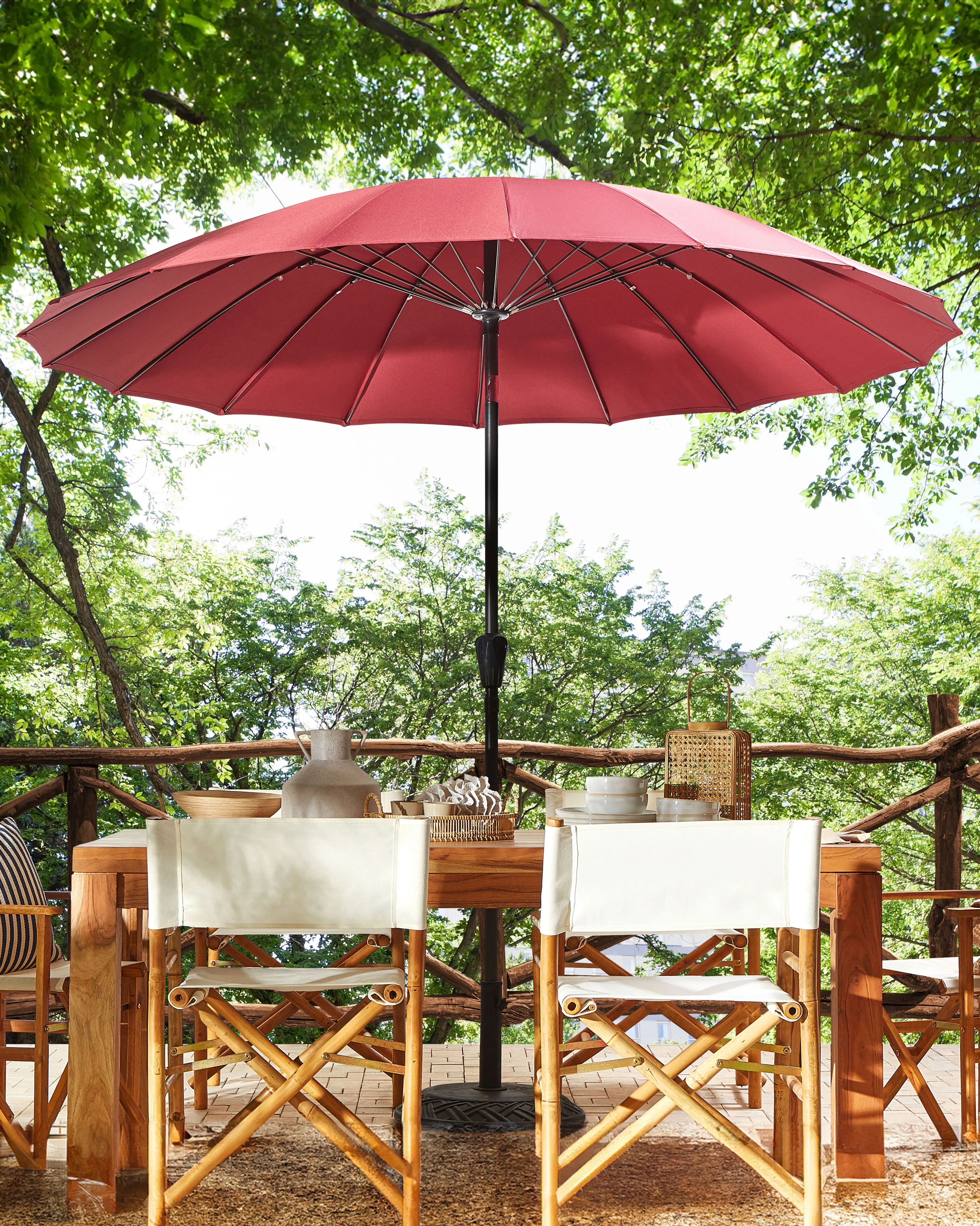Parasol 255 cm BAIA Donkerrood
