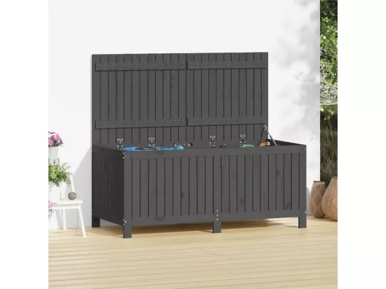 Boîte de rangement de jardin Gris 147x68x64 cm Bois de pin
