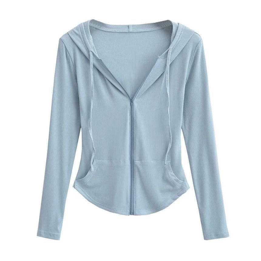 Asiris - Slim-fit jas met lange mouwen en rits