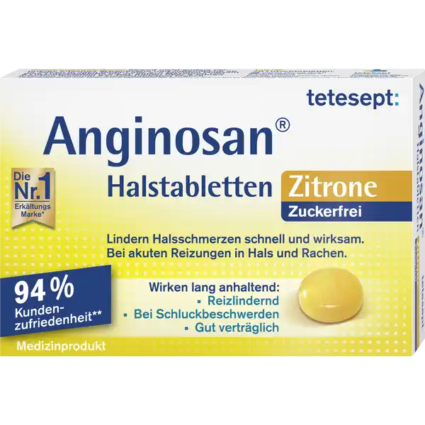 Anginosan Halstabletten Zitrone zuckerfrei