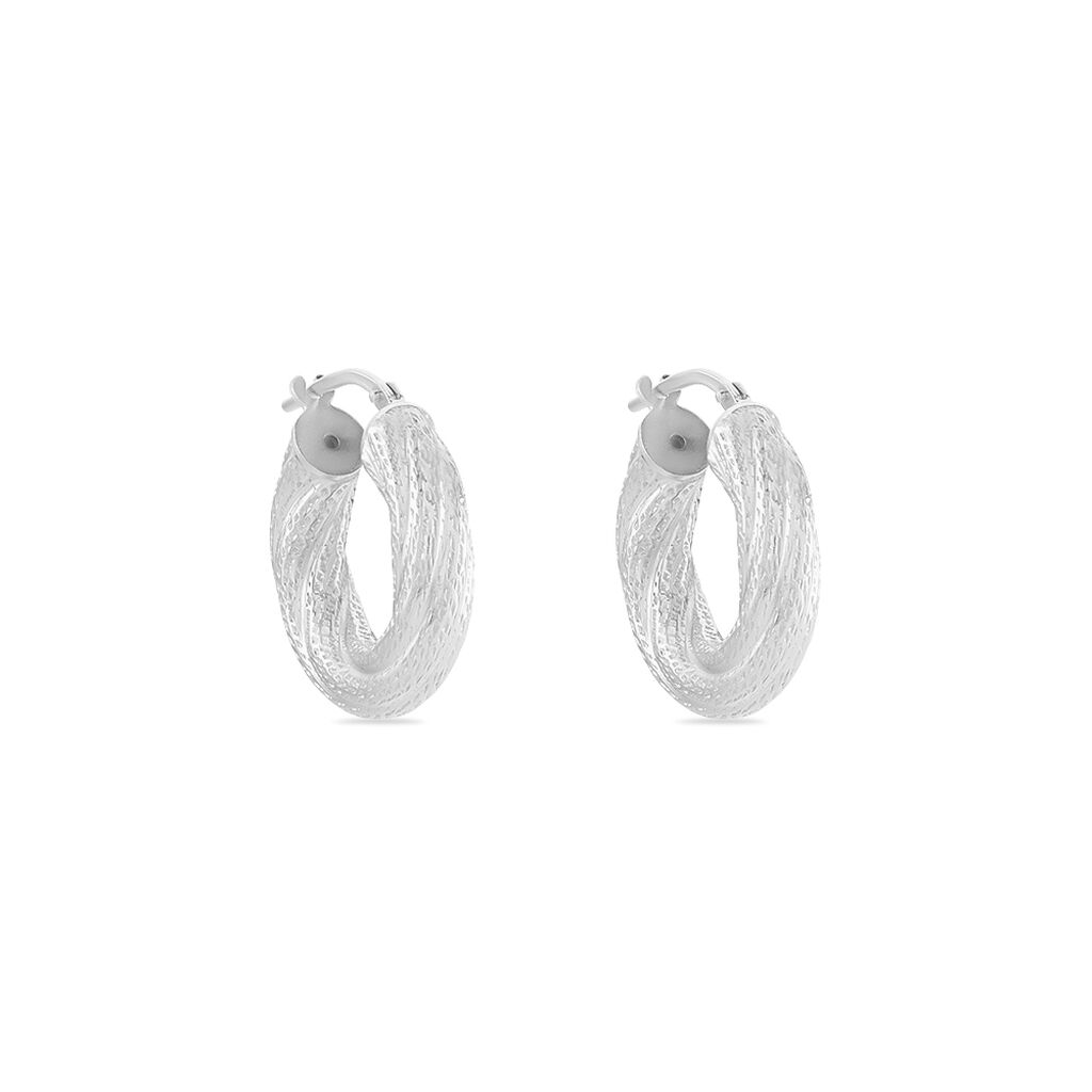 Créoles Manon Argent Blanc