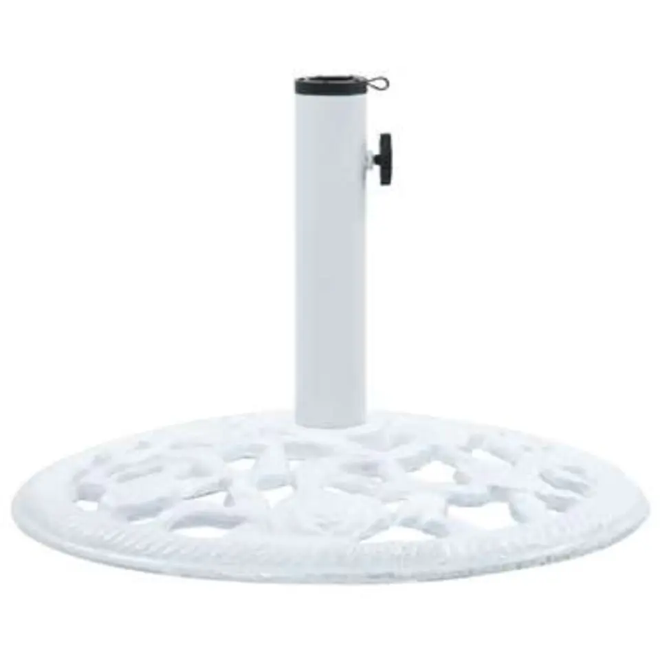 vidaXL - Parasolvoet - Wit - Gietijzer - 48 x 48 x 33 cm