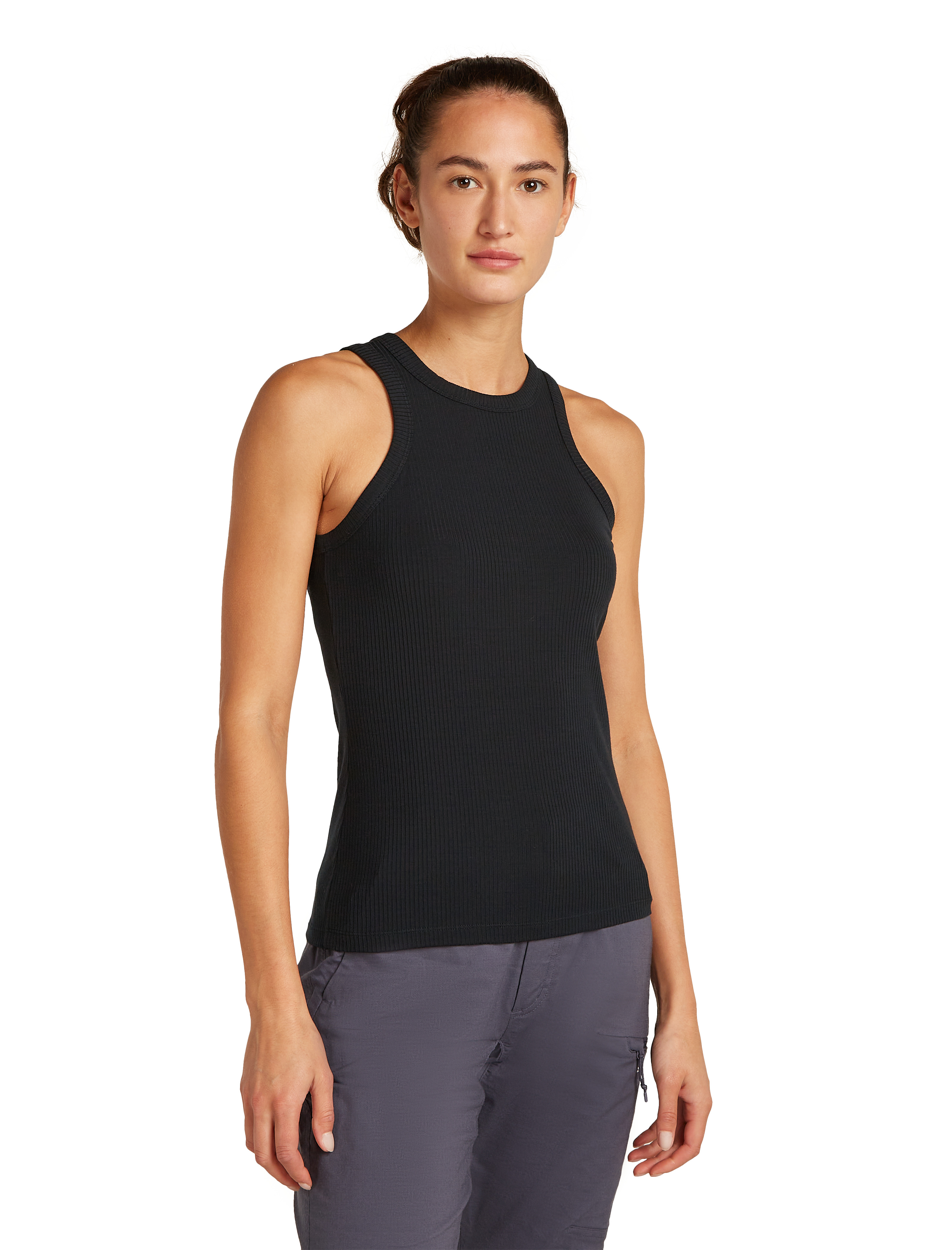 W Merino Blend Rib Lotus Tank