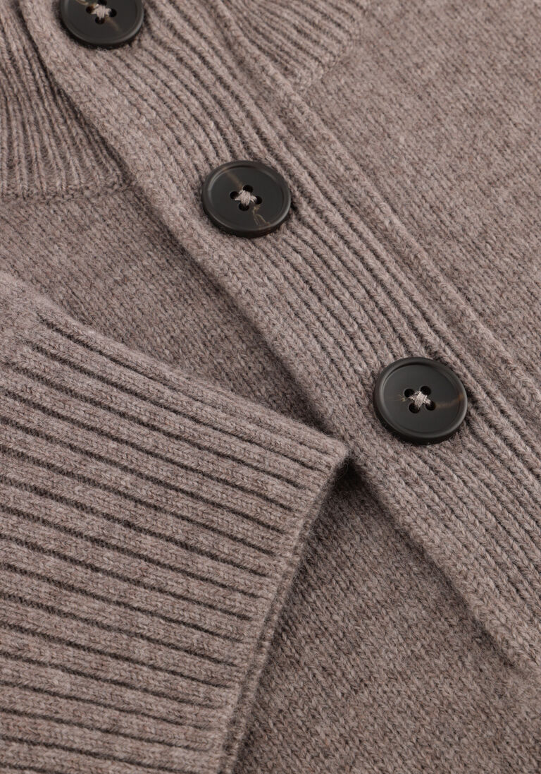 taupe stefano lauran trui half zip l