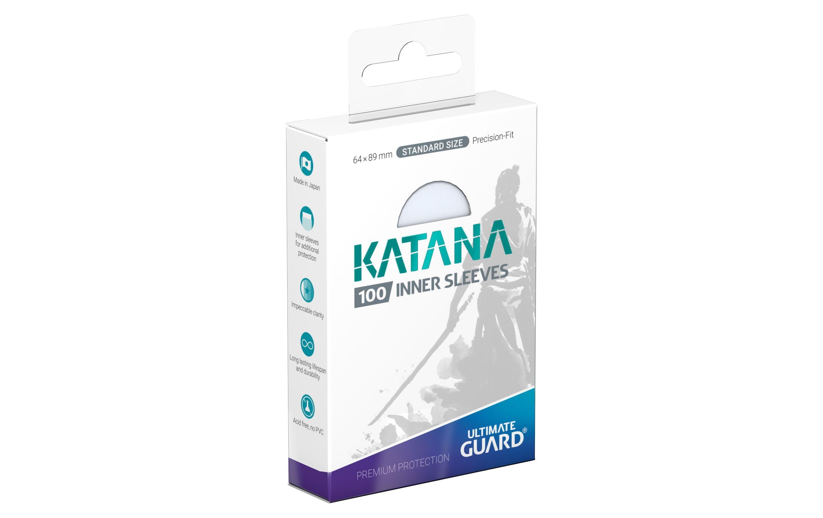 Kartenhülle Katana Inner Sleeves Standard Transparent 100Innere Kartenschutzhüllen für Karten der Standardgrösse 64 × 89 mm