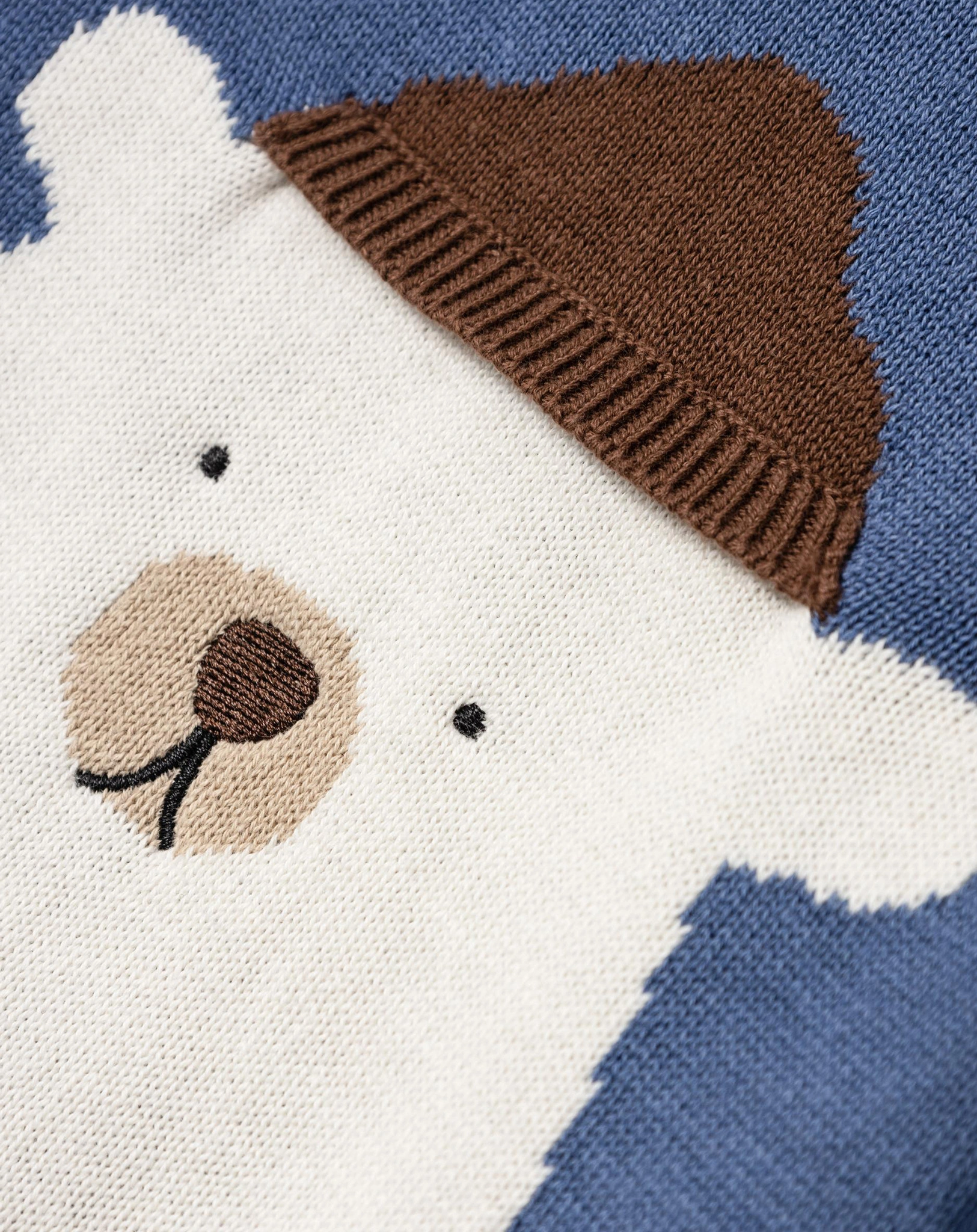 Strickpullover NBMSENIS POLAR BEAR in bijou blue