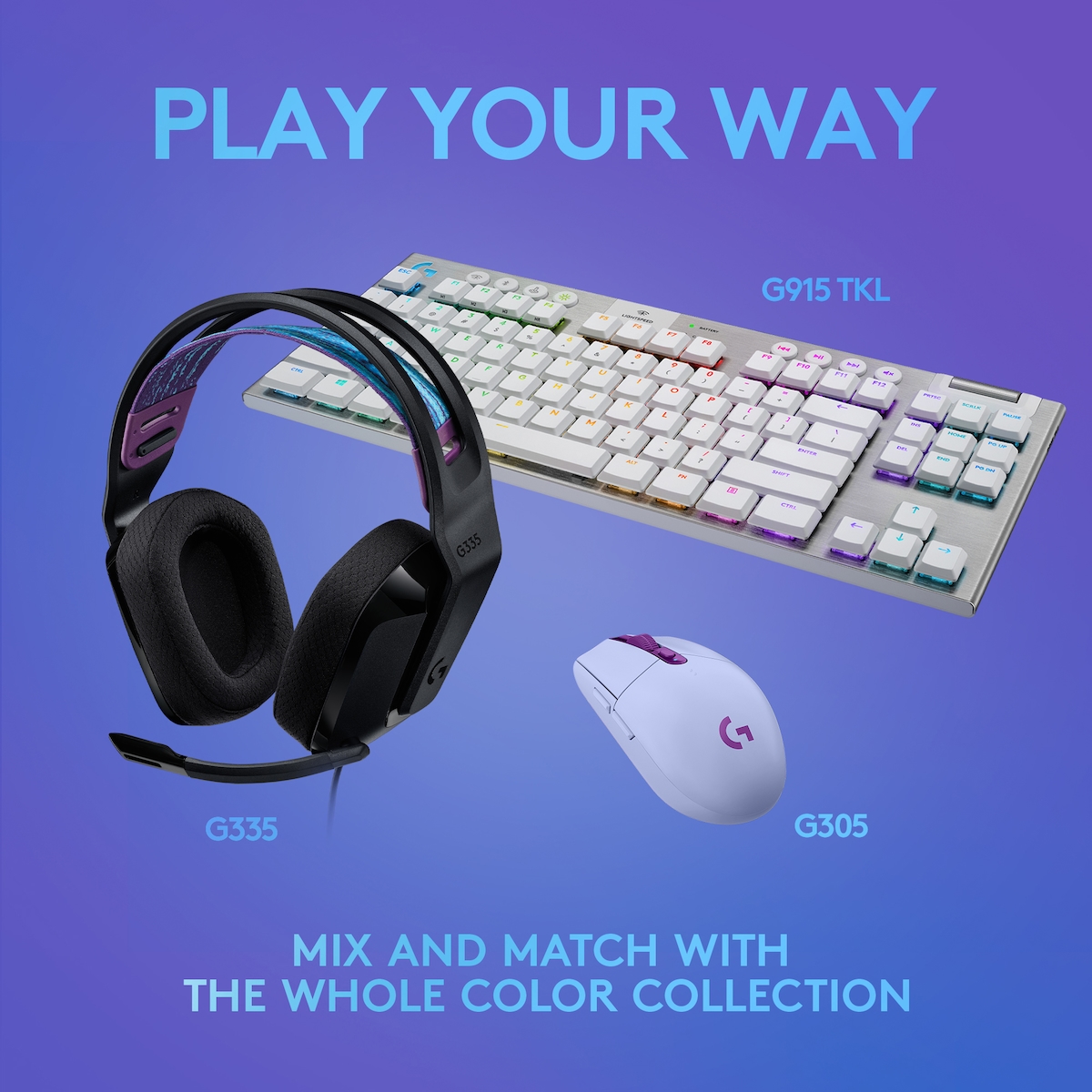 Logitech G335 gaming headset (sort)