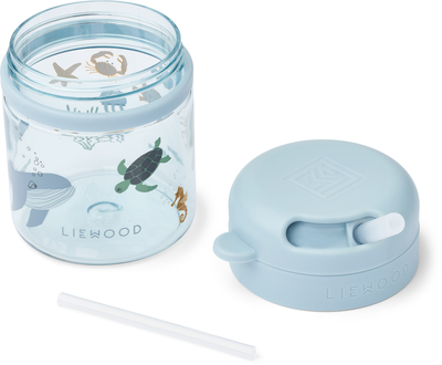 LIEWOOD Pavia Tritan Sugerørkopp 280 ml, Sea Creature/Sandy