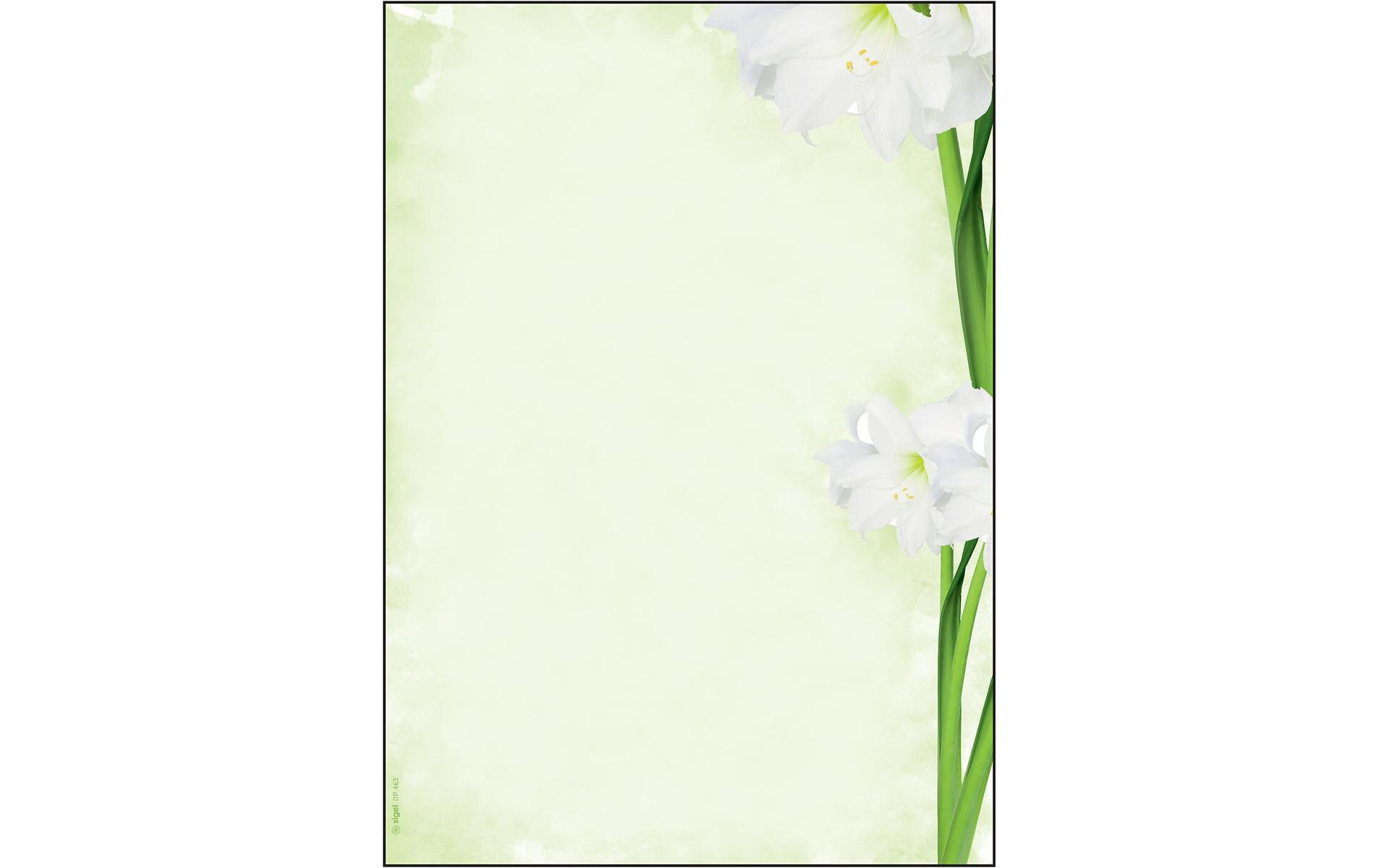 Motivpapier Green Flower A4, 25 BlattHochwertiges Motivpapier