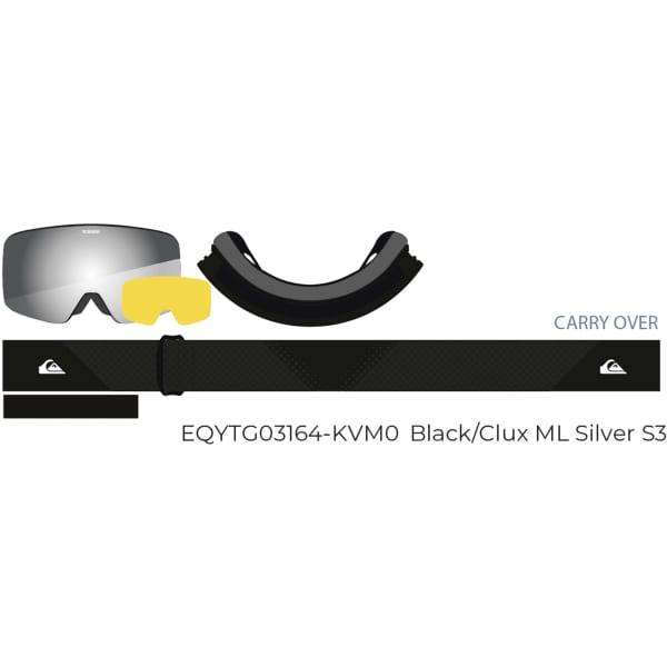 Masque de ski QUIKSILVER SWITCHBACK BLACK/CLUX ML SILVER S3