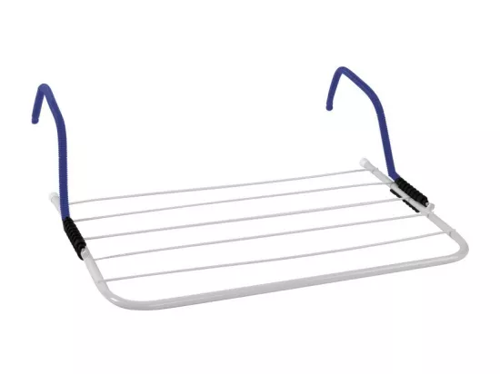 Etendoir balcon 5M Acier Blanc & Bleu MSV